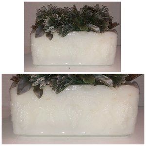 1 Vintage Anchor Hocking Fire King Milk Glass Planter, Dish, Serving Piece